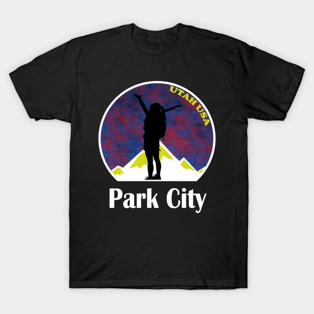 Park City Utah T shirt Mountain Climbing 70s vintage campe T-Shirt by Jakavonis